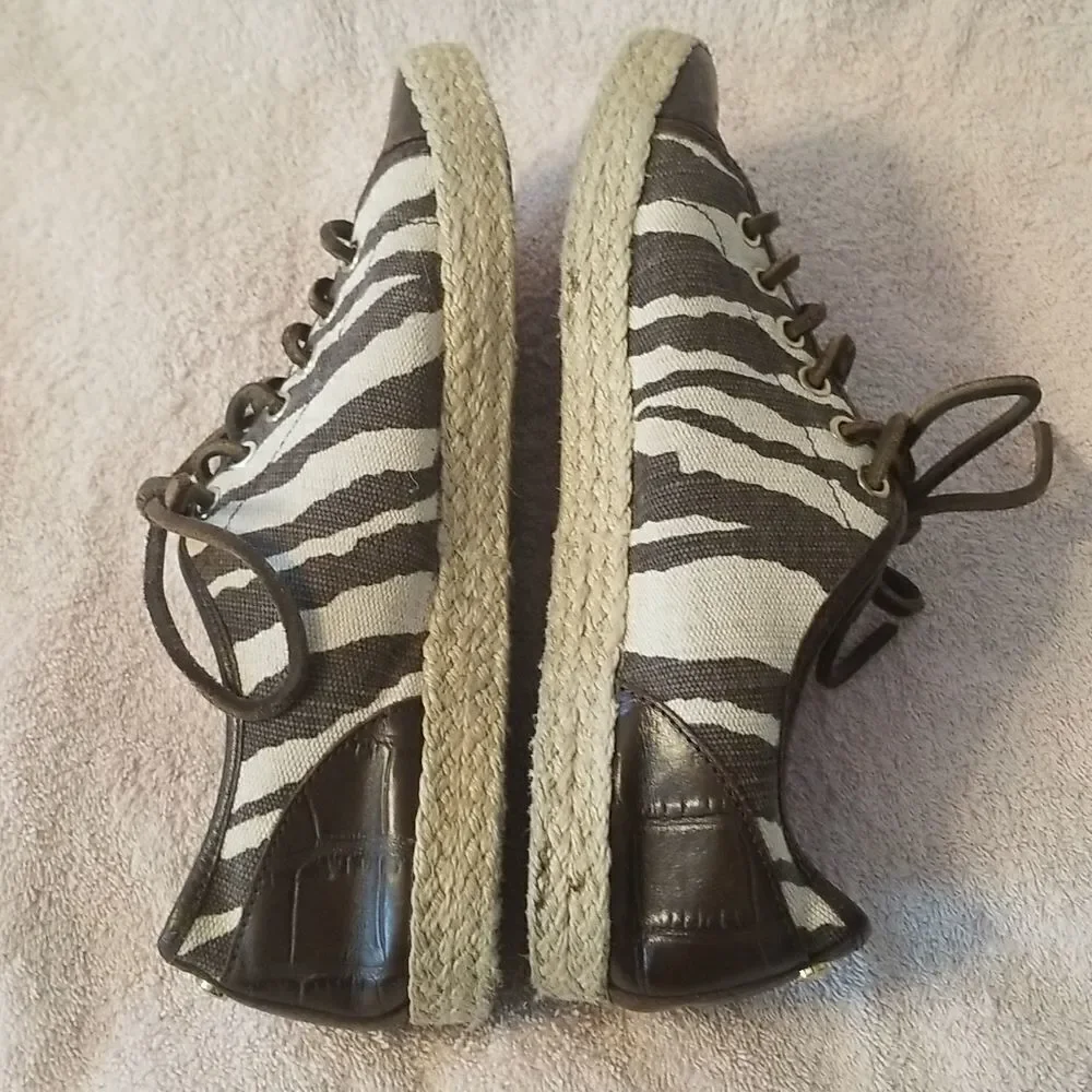 MICHAEL KORS Delray Printed Zebra Shoe SZ 8.5